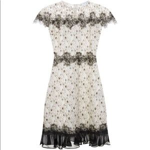 Sandro Two Tone Lace Dress Size 1.